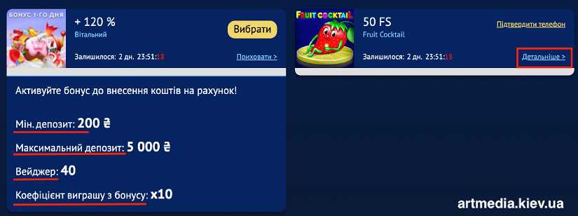 Умови бонусу Золотий кубок